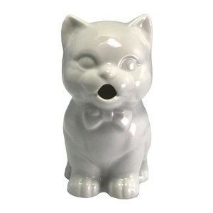 Pier 1 White Porcelain Cat Kitten Kitty Creamer